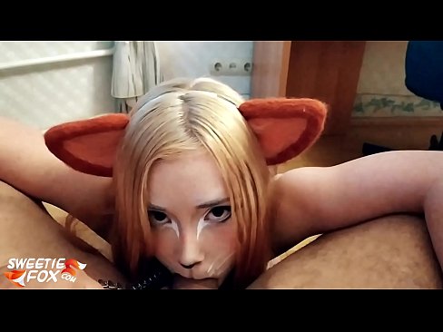 ❤️ Kitsune loro dick na kụkọba n'ọnụ ya Mmekọahụ  ❤